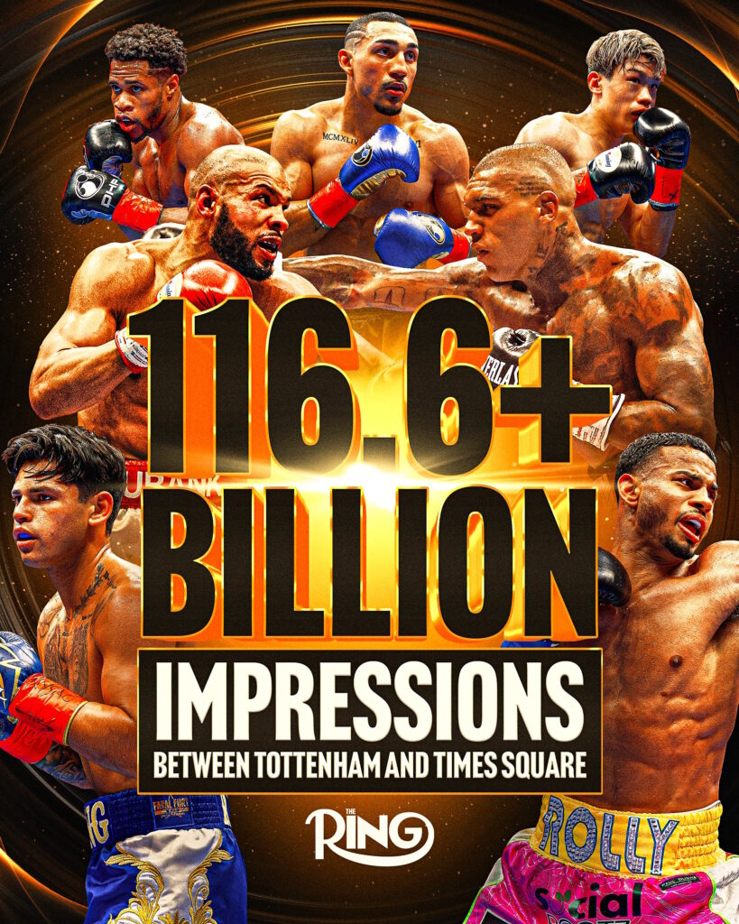 Turki Alalshikh's The Ring Claims There Were 116.6 Billion 'Impressions' For Eubank-Benn And Romero-Garcia Cards image 1